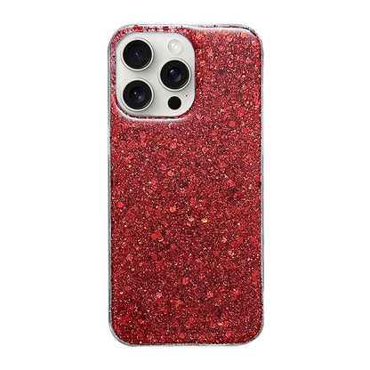 For iPhone 16 Pro Max Glitter Sequins Epoxy TPU Phone Case(Red) - iPhone 16 Pro Max Cases by buy2fix | Online Shopping UK | buy2fix