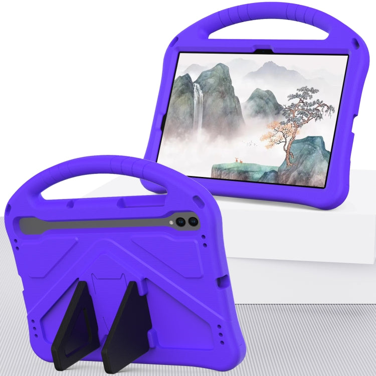 For Samsung Galaxy Tab S9 EVA Shockproof Tablet Case with Holder(Purple) - Galaxy Tab S9 Cases by buy2fix | Online Shopping UK | buy2fix