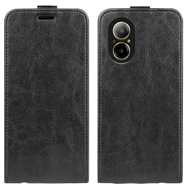 For Realme C67 4G R64 Texture Single Vertical Flip Leather Phone Case(Black) - C67 Cases by buy2fix | Online Shopping UK | buy2fix