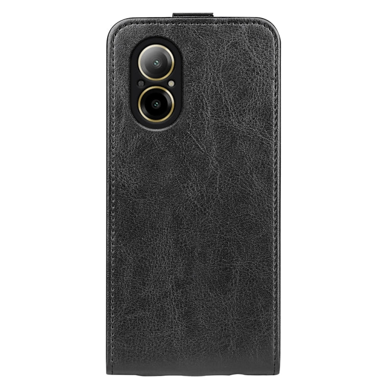 For Realme C67 4G R64 Texture Single Vertical Flip Leather Phone Case(Black) - C67 Cases by buy2fix | Online Shopping UK | buy2fix