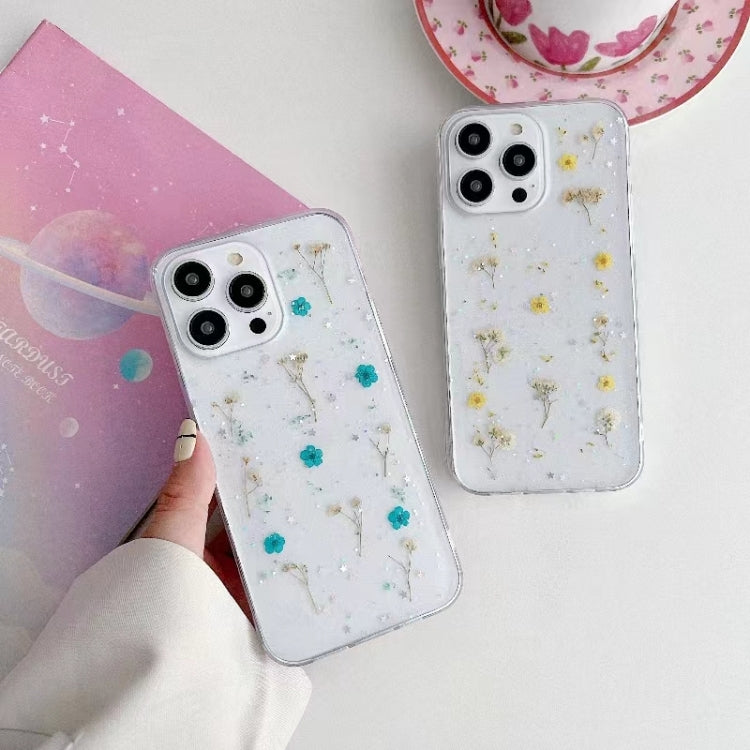 For iPhone 16 Plus Gypsophila Flowers Pattern TPU Protective Phone Case(Purple) - iPhone 16 Plus Cases by buy2fix | Online Shopping UK | buy2fix