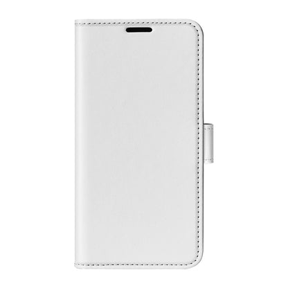 For Motorola Moto G Play 2024 R64 Texture Horizontal Flip Leather Phone Case(White) - Motorola Cases by buy2fix | Online Shopping UK | buy2fix