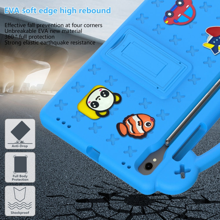 For Samsung Galaxy Tab S9 FE / X510N Handle Kickstand Children EVA Shockproof Tablet Case(Sky Blue) - Galaxy Tab S9 FE by buy2fix | Online Shopping UK | buy2fix