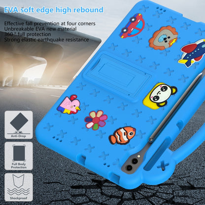 For Samsung Galaxy Tab S9+ 12.4 X810 Handle Kickstand Children EVA Shockproof Tablet Case(Sky Blue) - Galaxy Tab S9+ Cases by buy2fix | Online Shopping UK | buy2fix