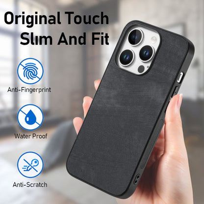 For iPhone 16 Pro Max Vintage Leather PC Back Cover Phone Case(Black) - iPhone 16 Pro Max Cases by buy2fix | Online Shopping UK | buy2fix