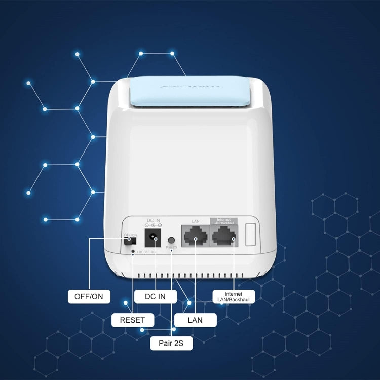 WAVLINK WN535M2 For Home Office 2pcs Mesh Wireless Router AC1200 Dual Band WiFi Signal Booster, Plug:AU Plug - Wireless Routers by WAVLINK | Online Shopping UK | buy2fix