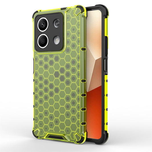 For Redmi Note 13 Shockproof Honeycomb Phone Case(Green) - Note 13 Cases by buy2fix | Online Shopping UK | buy2fix