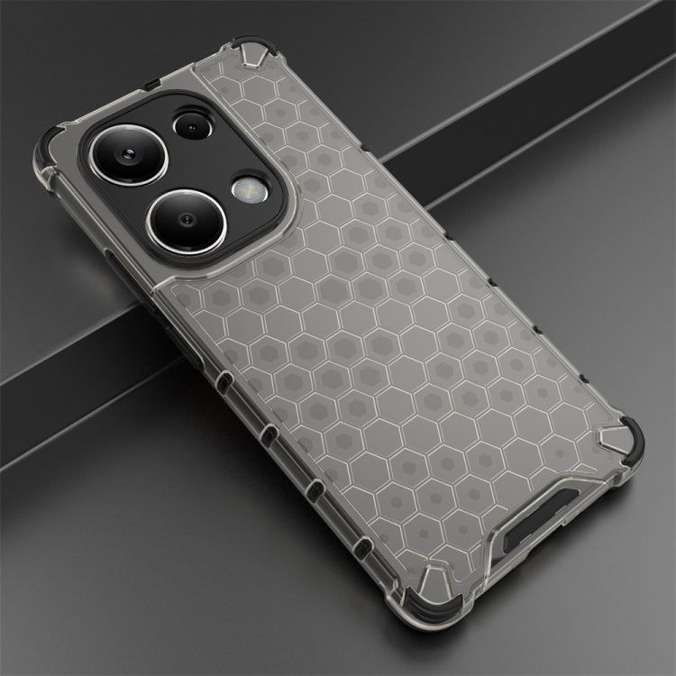 For Redmi Note 13 Pro 4G Shockproof Honeycomb Phone Case(Black) - Note 13 Pro Cases by buy2fix | Online Shopping UK | buy2fix