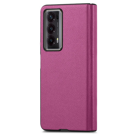 For Honor Magic V2 Litchi Magnetic Hinge Shockproof Phone Case(Rose) - Honor Cases by buy2fix | Online Shopping UK | buy2fix