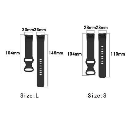 For Fitbit Charge 6 Solid Color Butterfly Buckle Silicone Watch Band, Size:S Size(Red) - Watch Bands by buy2fix | Online Shopping UK | buy2fix