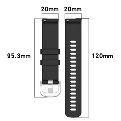 For Garmin Vivomove HR Sport Liquid Glossy Silver Buckle Silicone Watch Band(White) - Watch Bands by buy2fix | Online Shopping UK | buy2fix