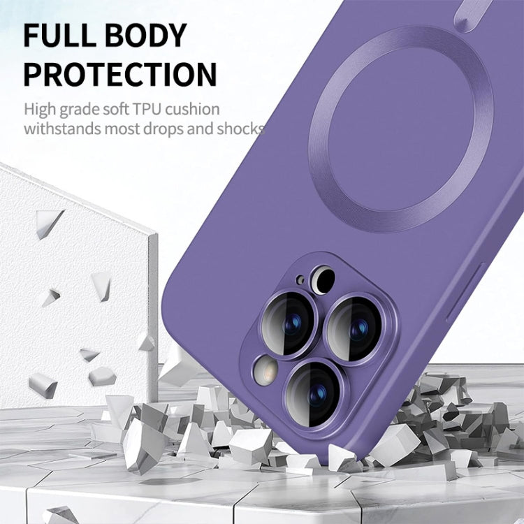 For iPhone 16 Pro Max ENKAY MagSafe Matte TPU Phone Case with Lens Film(Purple) - iPhone 16 Pro Max Cases by ENKAY | Online Shopping UK | buy2fix