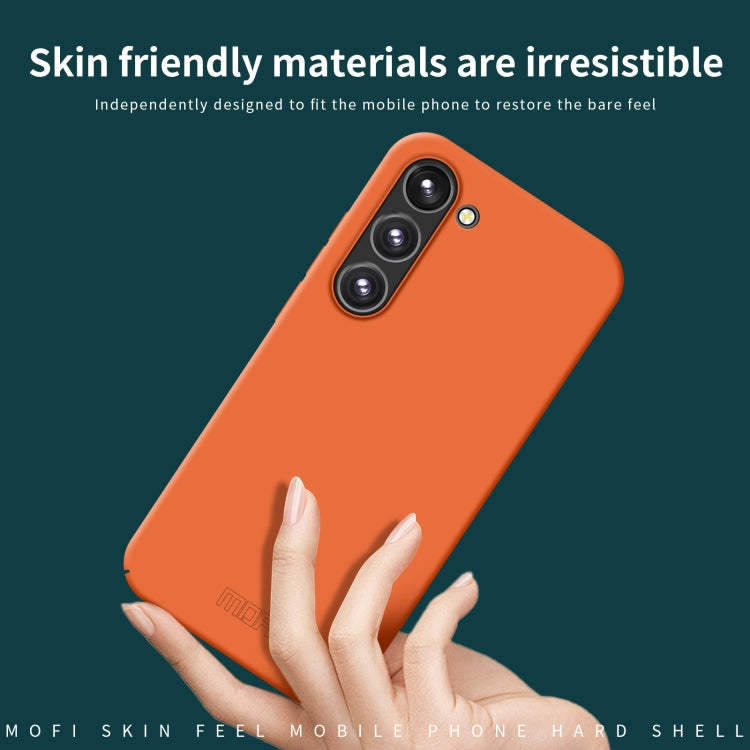 For Samsung Galaxy S23 5G MOFI Qin Series Skin Feel All-inclusive PC Phone Case(Orange) - Galaxy S23 5G Cases by MOFI | Online Shopping UK | buy2fix