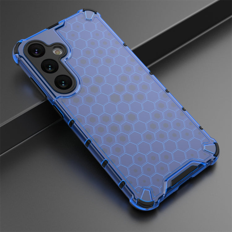 For Samsung Galaxy S24+ 5G Shockproof Honeycomb Phone Case(Blue) - Galaxy S24+ 5G Cases by buy2fix | Online Shopping UK | buy2fix