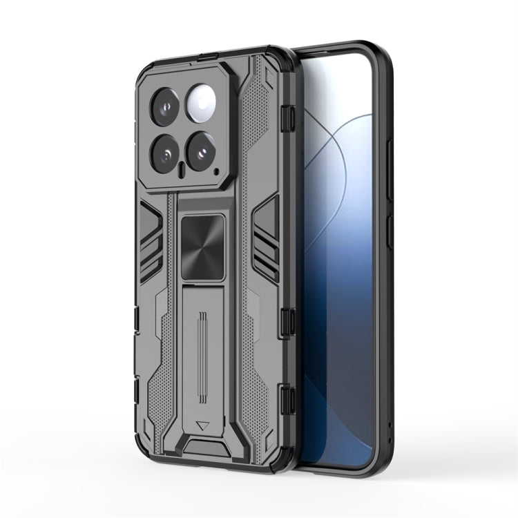 For Xiaomi 14 Supersonic Armor PC Hybrid TPU Phone Case(Black) - 14 Cases by buy2fix | Online Shopping UK | buy2fix