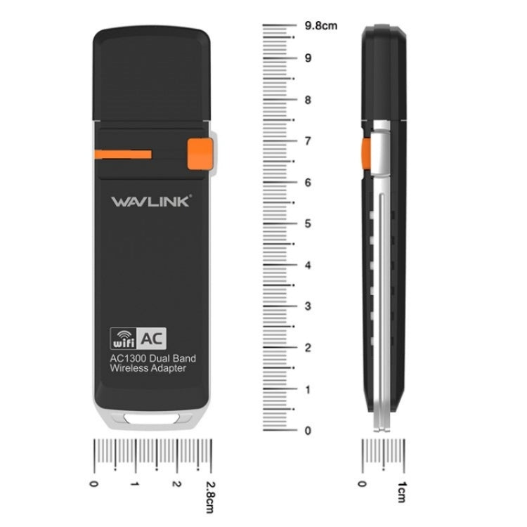 WAVLINK WN688A3D Dual Band Wireless Network Adapter AC1300 Portable USB 3.0 WiFi Dongle - USB Network Adapter by WAVLINK | Online Shopping UK | buy2fix