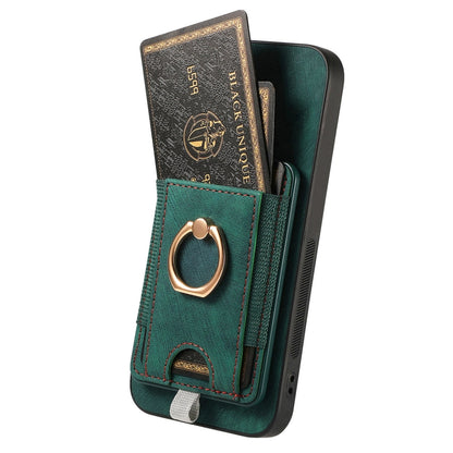 For Samsung Galaxy S25 Ultra 5G Retro Splitable Magnetic Card Bag Leather Phone Case(Green) - Galaxy Phone Cases by buy2fix | Online Shopping UK | buy2fix