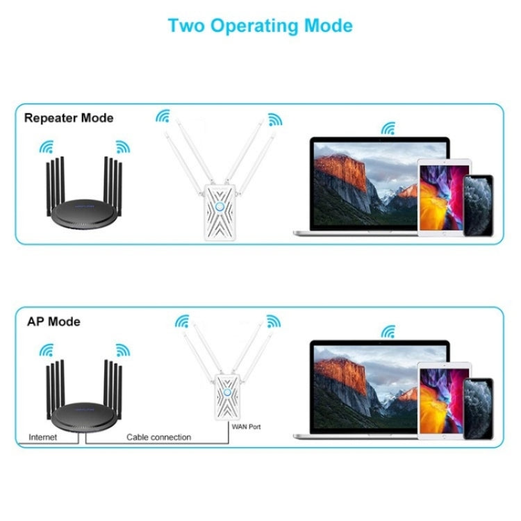 WAVLINK WN579A3 Home WiFi Extender 1200Mbps 2.4GHz / 5GHz Dual Band AP Wireless Router, Plug:AU Plug - Wireless Routers by WAVLINK | Online Shopping UK | buy2fix