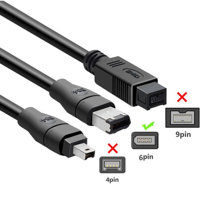 JUNSUNMAY Firewire IEEE 1394 6 Pin Male to USB 2.0 Male Adaptor Convertor Cable Cord, Length:3m - USB Cable by JUNSUNMAY | Online Shopping UK | buy2fix