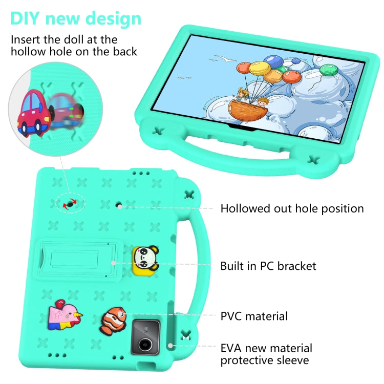 For Lenovo Tab M11 / Xiaoxin Pad 2024 Handle Kickstand Children EVA Shockproof Tablet Case(Mint Green) - Lenovo by buy2fix | Online Shopping UK | buy2fix