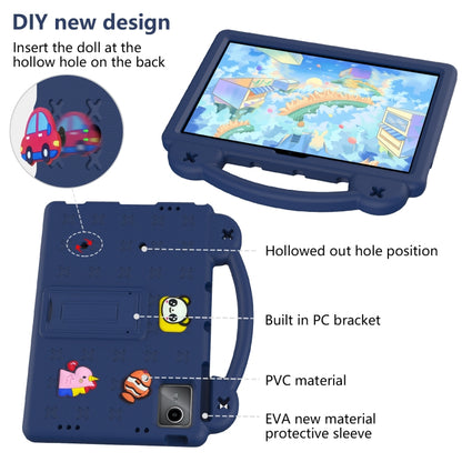 For Lenovo Tab M11 / Xiaoxin Pad 2024 Handle Kickstand Children EVA Shockproof Tablet Case(Navy Blue) - Lenovo by buy2fix | Online Shopping UK | buy2fix