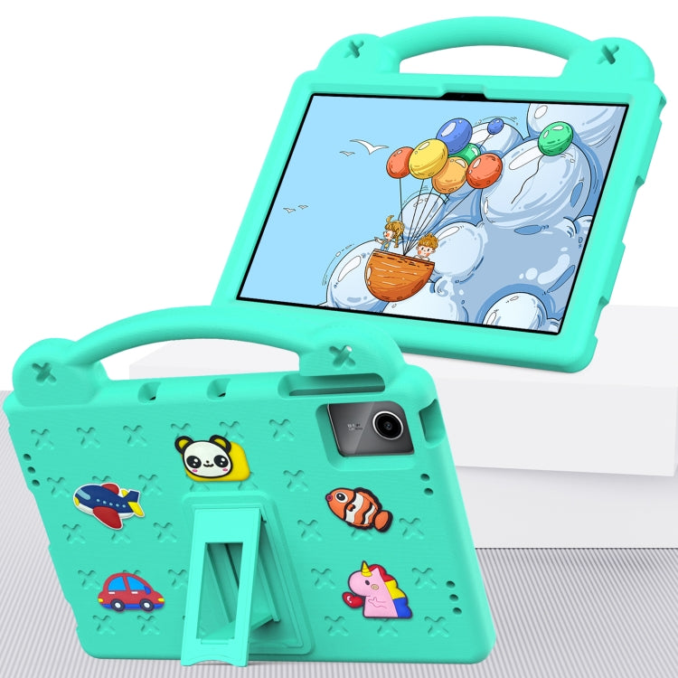 For Huawei MatePad SE 11 2024 Handle Kickstand Children EVA Shockproof Tablet Case(Mint Green) - Huawei by buy2fix | Online Shopping UK | buy2fix