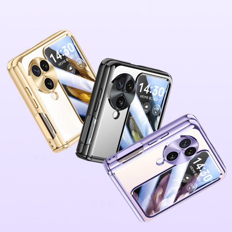 For OPPO Find N3 Flip Electroplated Case-film Integral Hinge Shockproof Phone Case(Purple) - Find N3 Flip Cases by buy2fix | Online Shopping UK | buy2fix