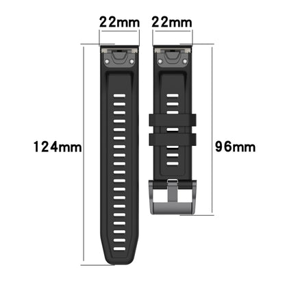 For Garmin Epix Gen2 / Epix Pro Gen2 47mm Solid Color Black Buckle Silicone Quick Release Watch Band(White) - Watch Bands by buy2fix | Online Shopping UK | buy2fix