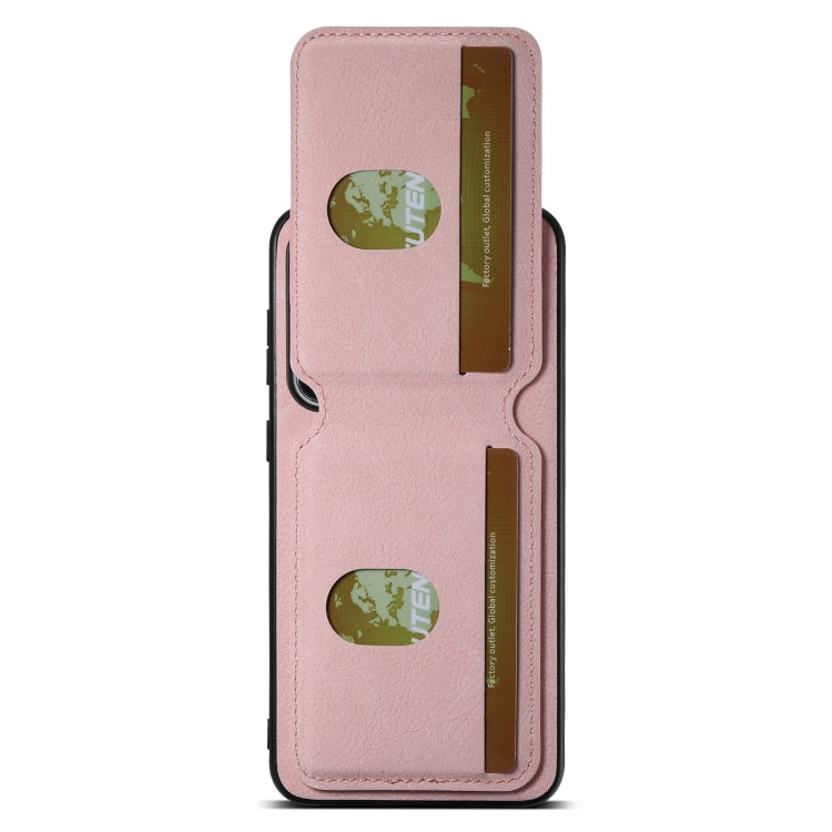 For Samsung Galaxy S24+ 5G Suteni H02 Litchi Leather Card Wallet Stand Back Phone Case(Pink) - Galaxy S24+ 5G Cases by Suteni | Online Shopping UK | buy2fix