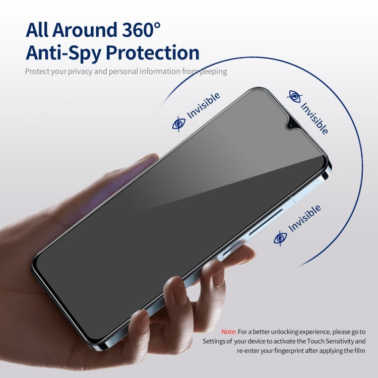 For Samsung Galaxy A24 5G 2pcs ENKAY Hat-Prince 360 Degree Anti-peeping Privacy Full Screen Tempered Glass Film - Galaxy Tempered Glass by ENKAY | Online Shopping UK | buy2fix