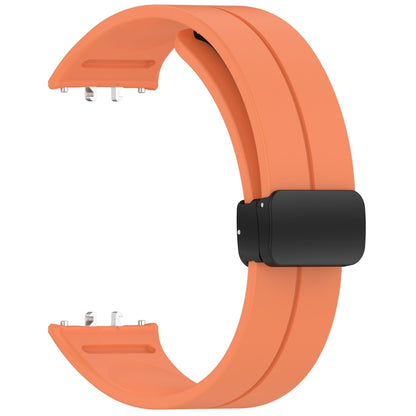 For Samsung Galaxy Fit 3 SM-R390 Magnetic Folding Buckle Silicone Watch Band(Orange) - Watch Bands by buy2fix | Online Shopping UK | buy2fix