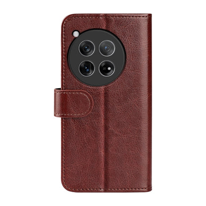 For OnePlus 12 R64 Texture Horizontal Flip Leather Phone Case(Brown) - OnePlus Cases by buy2fix | Online Shopping UK | buy2fix