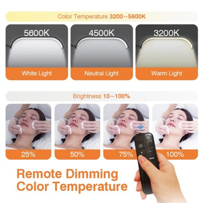 HD-G63X Floor Standing Remote Dimming LED Moon Lamp Manicure Eyelash Beauty Lamp(AU Plug) - Selfie Light by buy2fix | Online Shopping UK | buy2fix