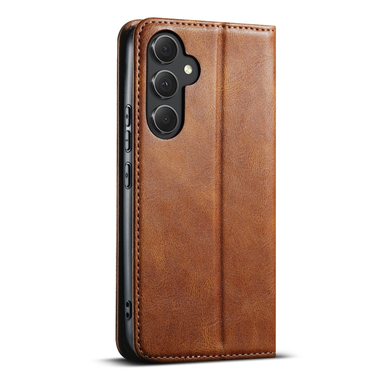 For Samsung Galaxy S24+ 5G Suteni J02 Oil Wax Wallet Leather Phone Case(Brown) - Galaxy S24+ 5G Cases by Suteni | Online Shopping UK | buy2fix