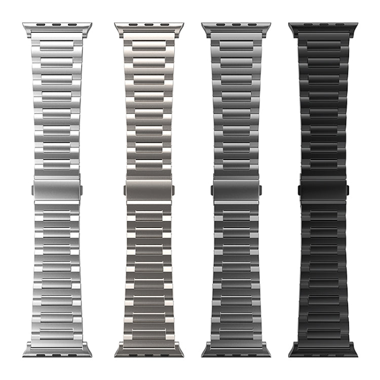 For Apple Watch Series 7 45mm I-Shaped Titanium Watch Band(Grey) - Watch Bands by buy2fix | Online Shopping UK | buy2fix