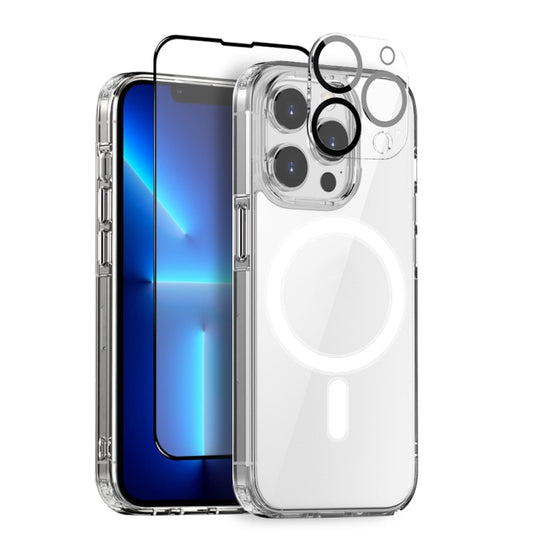 For iPhone 13 Pro NORTHJO 3 in 1 Magsafe Clear Phone Case with Screen Film + Rear Lens Film - iPhone 13 Pro Cases by NORTHJO | Online Shopping UK | buy2fix