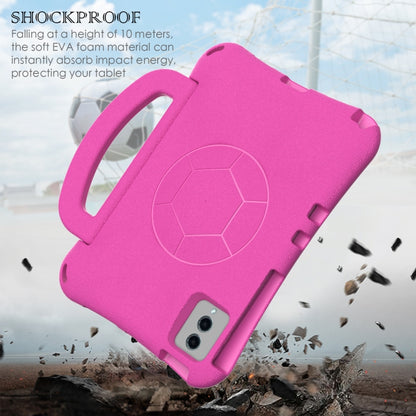 For Lenovo Tab M11 / Xiaoxin Pad 11 2024 Handle Football Shaped EVA Shockproof Tablet Case(RoseRed) - Lenovo by buy2fix | Online Shopping UK | buy2fix