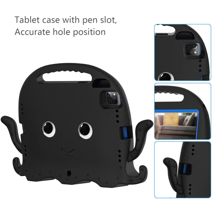 For iPad Pro 11 2024 Octopus Style EVA Hybrid PC Shockproof Tablet Case with Strap(Black) - iPad Pro 11 2024 Cases by buy2fix | Online Shopping UK | buy2fix