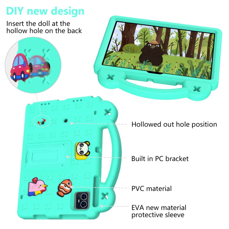 For Blackview Tab 80 10.1 2023 Handle Kickstand Children EVA Shockproof Tablet Case(Mint Green) - Others by buy2fix | Online Shopping UK | buy2fix