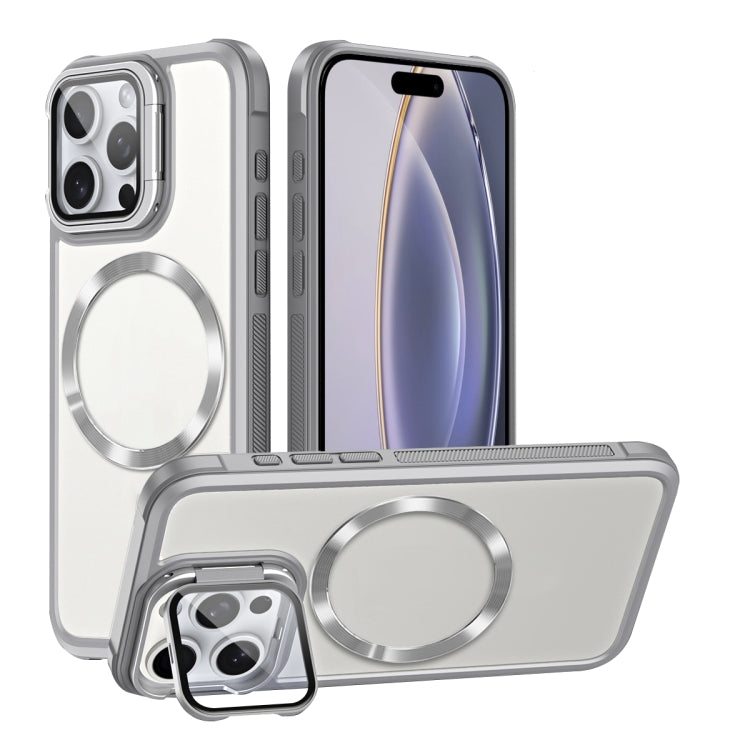 For iPhone 16 Pro Max CD-grain Magsafe Acrylic Hybrid TPU Phone Case(White) - iPhone 16 Pro Max Cases by buy2fix | Online Shopping UK | buy2fix