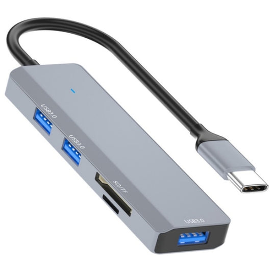 ADS-310C HUB Expansion Converter USB-C / Type-C to 3 x USB 3.0 + 2 x Card Reader Slots - Card Reader by buy2fix | Online Shopping UK | buy2fix