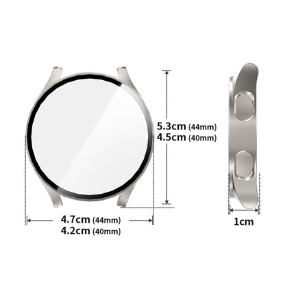 For Samsung Galaxy Watch7 40mm ENKAY Hat-Prince Full Coverage PC + Tempered Glass Film Integrated Watch Case(Transparent) - Watch Cases by ENKAY | Online Shopping UK | buy2fix