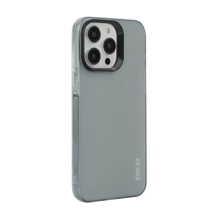 For iPhone 16 Pro ENKAY Hat-Prince Translucent Matte TPU Soft Phone Case(Grey) - iPhone 16 Pro Cases by ENKAY | Online Shopping UK | buy2fix