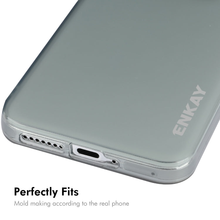 For Xiaomi 14 ENKAY Hat-Prince Translucent Matte TPU Soft Phone Case(Grey) - 14 Cases by ENKAY | Online Shopping UK | buy2fix