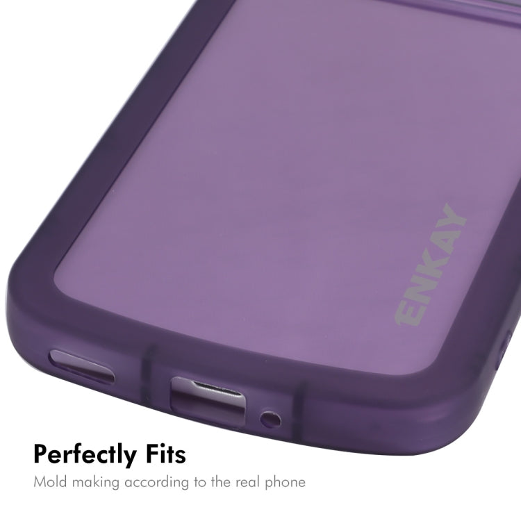 For Redmi K70 Ultra ENKAY Hat-Prince Translucent Matte TPU Shockproof Phone Case(Purple) - Xiaomi Cases by ENKAY | Online Shopping UK | buy2fix