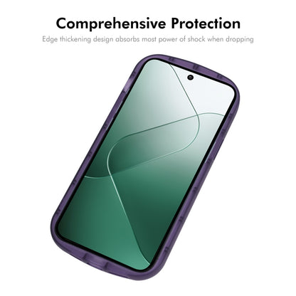 For Xiaomi 14 Pro ENKAY Hat-Prince Translucent Matte TPU Phone Case + 3D Hot Bending Film(Purple) - 14 Pro Cases by ENKAY | Online Shopping UK | buy2fix