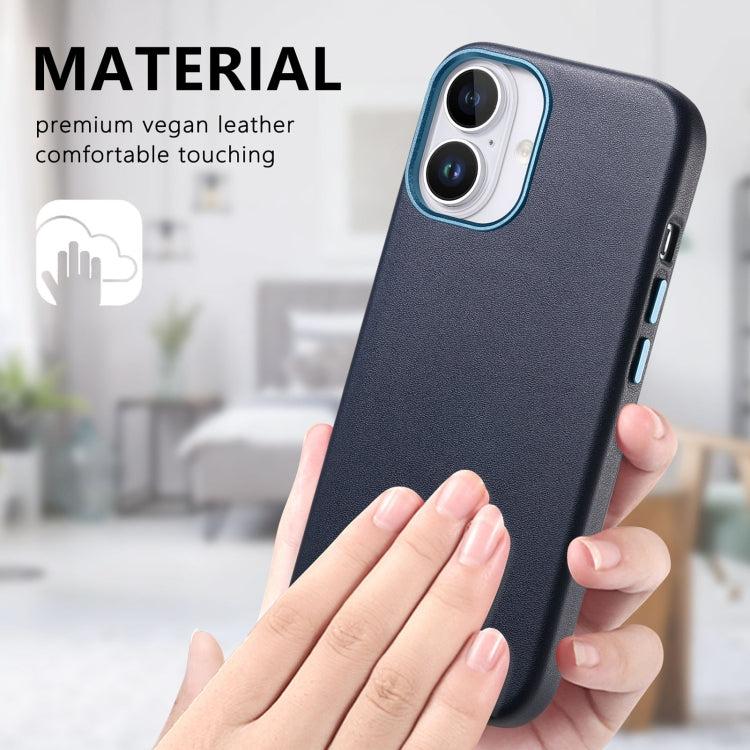 For iPhone 16 Pro Electroplated Metal Button Shockproof Phone Case(Dark Blue) - iPhone 16 Pro Cases by buy2fix | Online Shopping UK | buy2fix