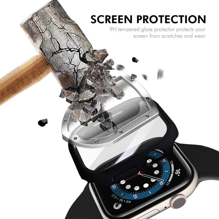 For Apple Watch Series 10 46mm ENKAY Hat-Prince PC Tempered Glass Film Integrated Watch Case(Rose Gold) - Watch Cases by ENKAY | Online Shopping UK | buy2fix