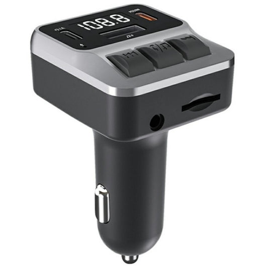 C65 Dual Type-C Port PD 30W Fast Charging Adapter Car Bluetooth FM Transmitter - Car Charger by buy2fix | Online Shopping UK | buy2fix