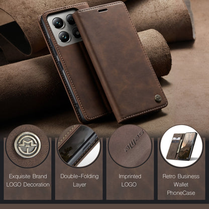 For Xiaomi 14T Pro CaseMe 013 Multifunctional Horizontal Flip Leather Phone Case(Coffee) - 14T Pro Cases by CaseMe | Online Shopping UK | buy2fix